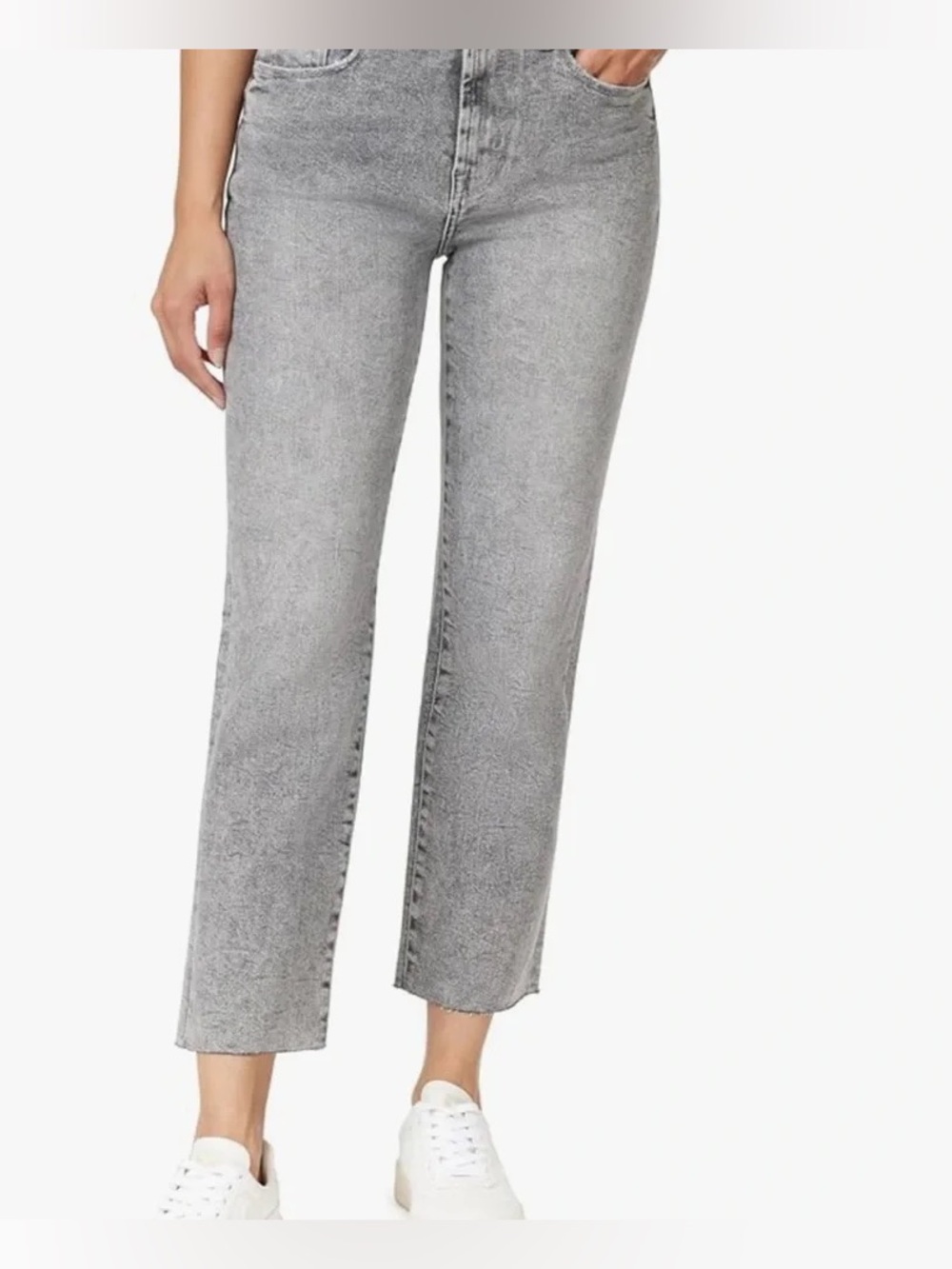 Kensie Men's Gray Slim Jeans with Raw Hem
